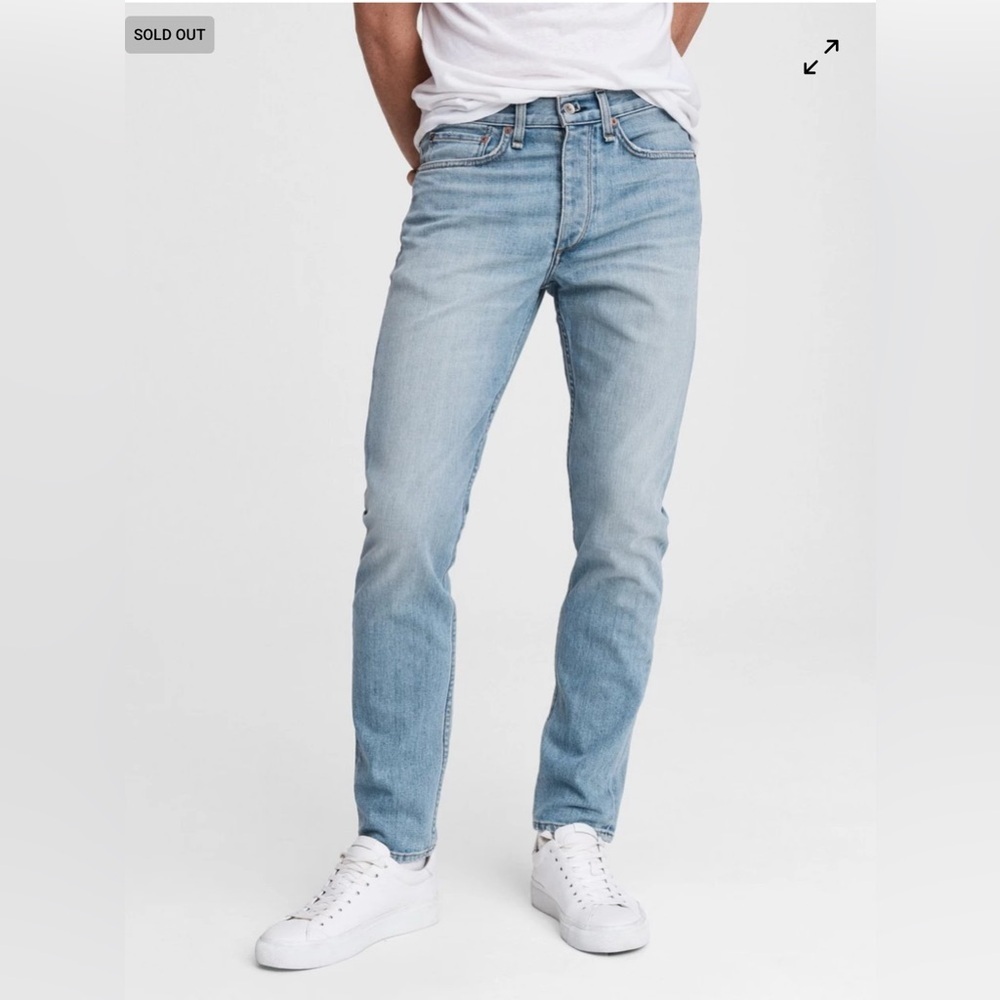 rag & bone Men's Sky Blue Slim Jeans
